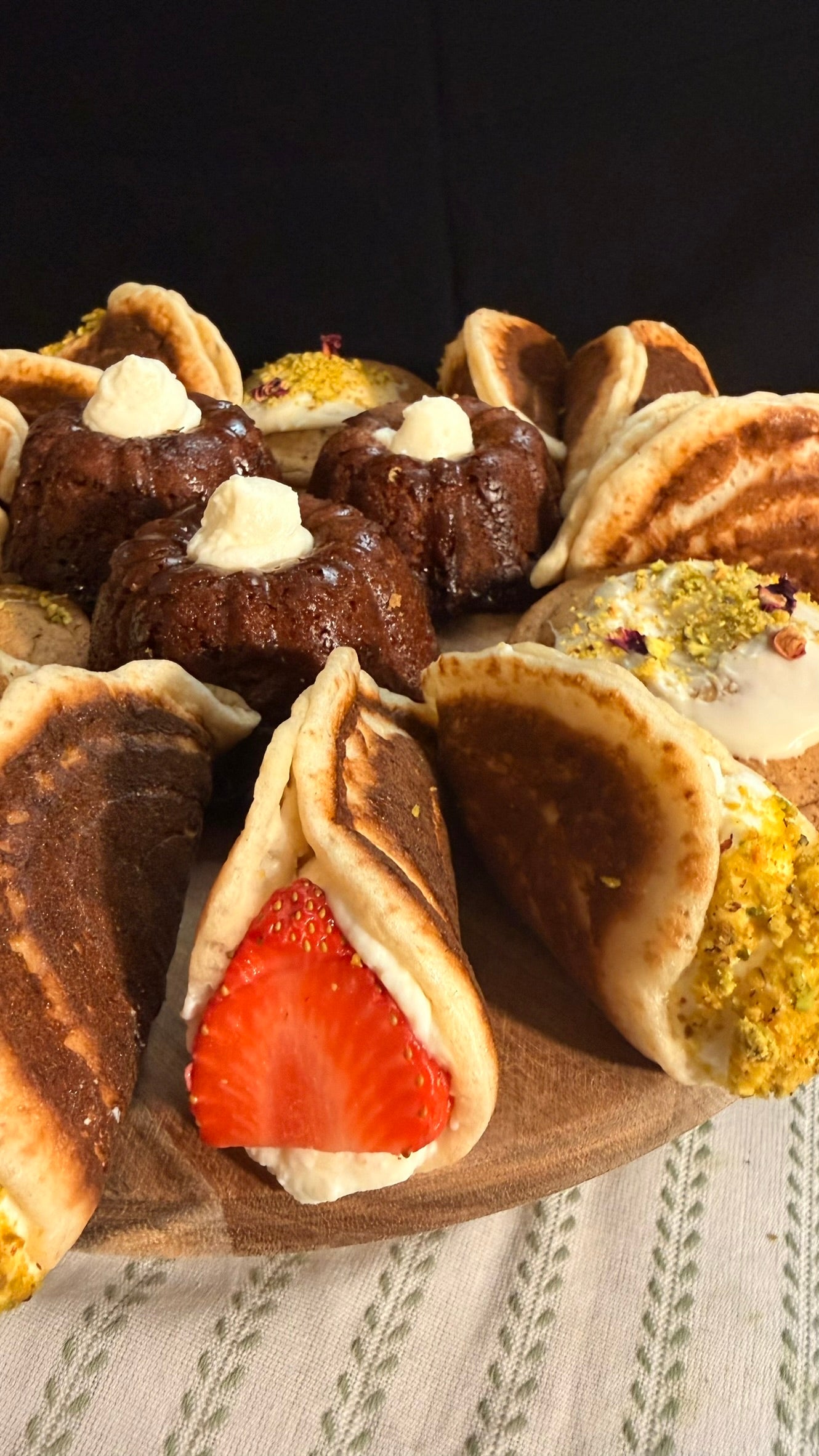 Ramadan Pastry Box – 12 handcrafted pastries including Baklawa Cheesecake Bites, Date Pecan Toffee Cake and Layali Ramadan Cookies